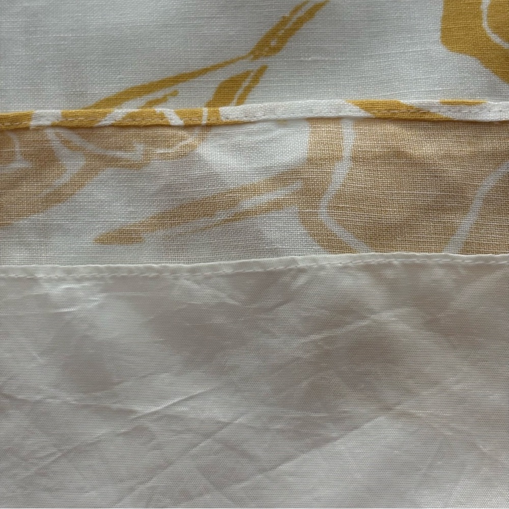 Ann Taylor Floral Yellow and White Linen Blend Flare Skirt, Size 6 - Picture 8 of 10